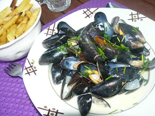 Moules à la crème et à la ciboulette