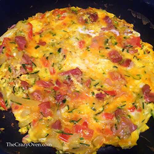 Omelette au Speck et aux courgettes