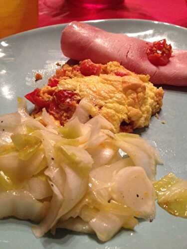 Omelette soufflée aux tomates