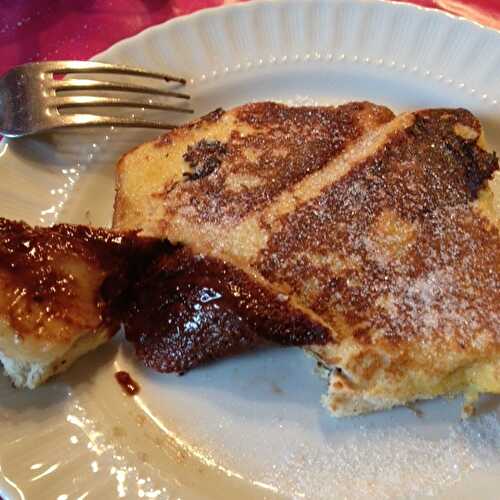 Pain perdu chocolat banane