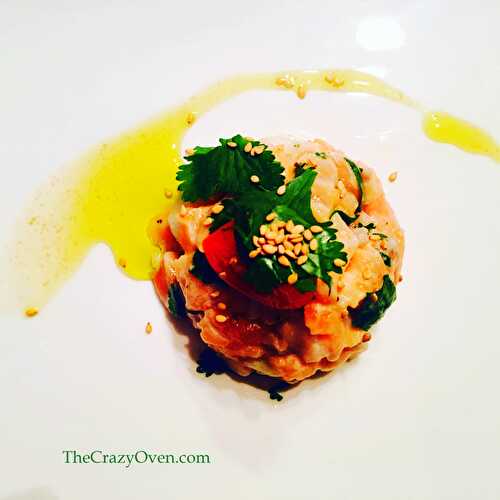 Tartare de saumon à la coriandre et aux graines de sésame