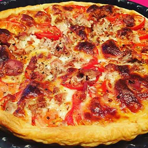Tarte à la moutarde, tomate et thon en 30 mn chrono