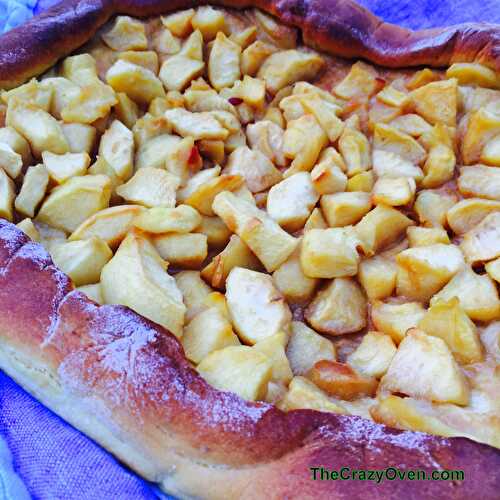 Tarte briochée aux pommes au caramel beurre salé