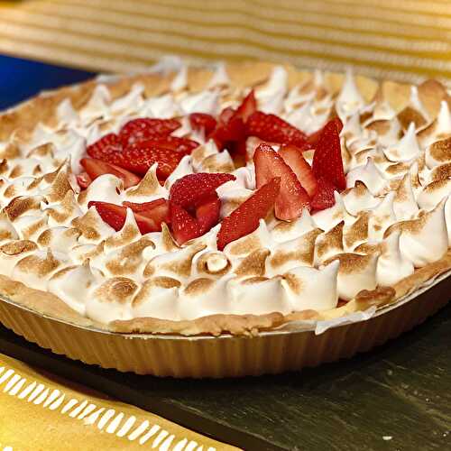 Tarte citron fraises meringuée