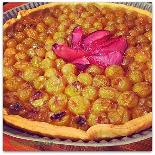 Tarte rose girly aux mirabelles