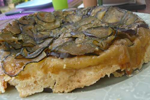 Tarte tatin aux courgettes et aux aubergines