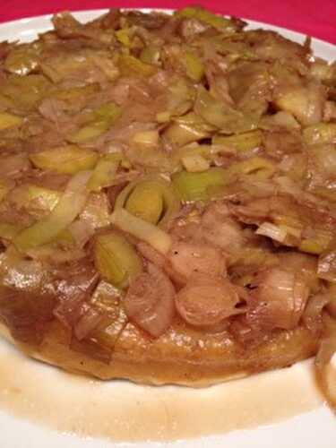 Tarte tatin aux poireaux express