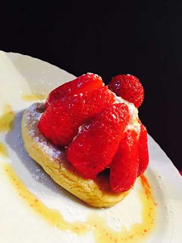 Tartelette aux fraises et betteraves et sa vinaigrette