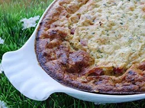 CLAFOUTIS DE JAMBON ET COURGETTES (thermomix)