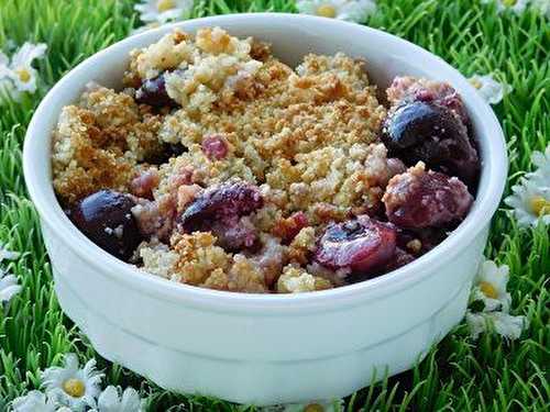 CRUMBLE POMMES CERISES AMANDES (thermomix)