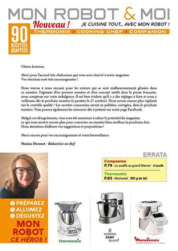 ERRATA MAGAZINE MON ROBOT ET MOI