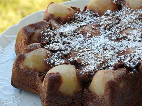 GATEAU POIRES- CHOCOLAT (thermomix)