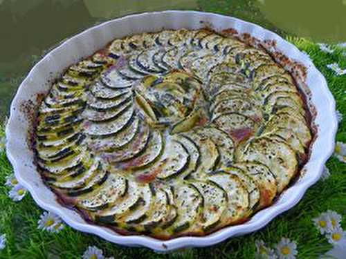 GRATIN MI FLAN DE COURGETTES A L'AIL (thermomix)