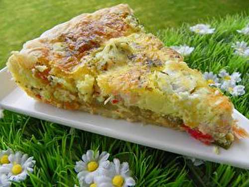 QUICHE AU SAUMON ET BRUNOISE DE LEGUMES (thermomix)