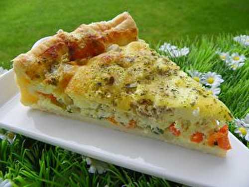 QUICHE AU THON ET LEGUMES (thermomix)