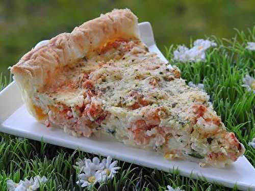 QUICHE AUX ECREVISSES ET BRUNOISE DE LEGUMES (thermomix)