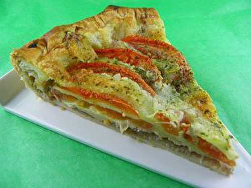 QUICHE CONFIT D'OIGNON - TOMATE - MOZZARELLA (thermomix)