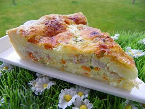 QUICHE EMINCE DE POULET ET LEGUMES (Thermomix)