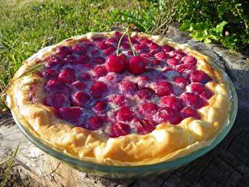 TARTE AUX CERISES AU LAIT D'AMANDE