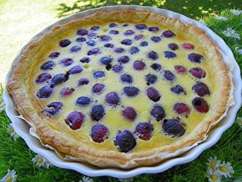 TARTE AUX CERISES ET  A LA CREME DE MASCARPONE (thermomix)