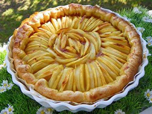 TARTE AUX POMMES, POIRES ET CARAMEL (thermomix)