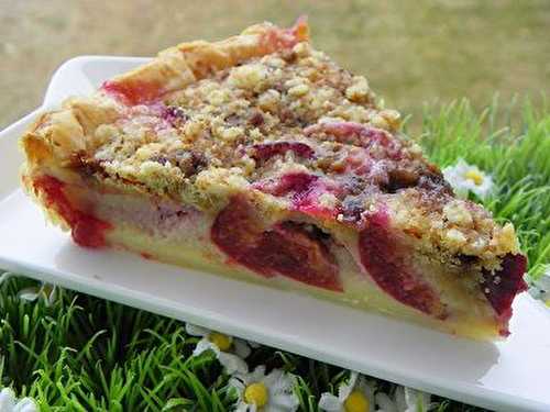 TARTE AUX QUETCHES ET SON CRUMBLE (thermomix)