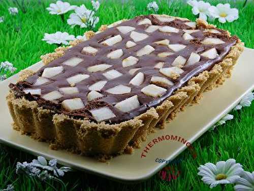 TARTE POIRE CHOCOLAT SANS CUISSON (thermomix)