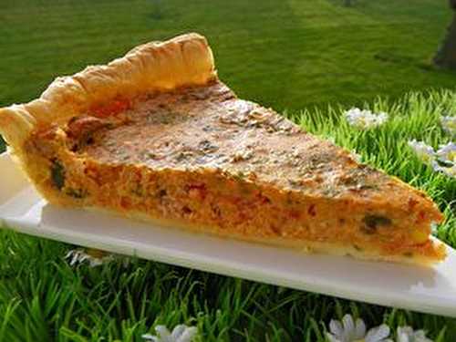 UN TOUR EN CUISINE n° 351: LA TARTE A LA TOMATE THON ET MAIS (thermomix)