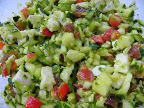 VARIANTE POUR LA SALADE DE COURGETTES RAPEES (thermomix)