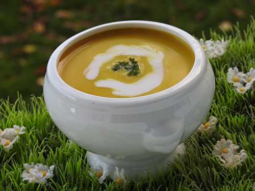 VELOUTE DE PATISSONS AU LAIT DE COCO ET CURCUMA (thermomix)