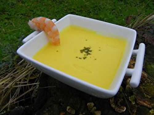 VELOUTE DE POTIRON ET CREVETTES