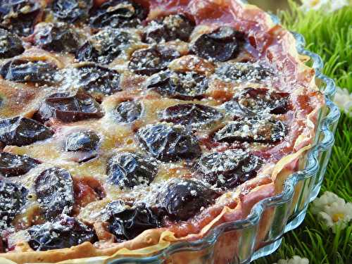 TARTE AUX PRUNES A L'ALSACIENNE (thermomix)