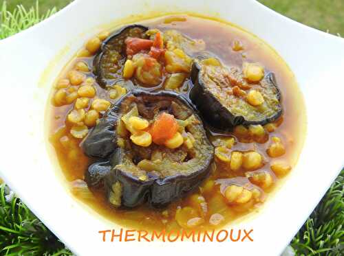 SOUPE DE DHOLL ET AUBERGINE (cookéo)