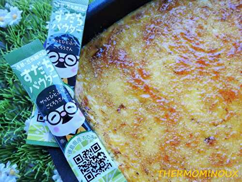 CREME BRULEE AU SUDACHI ( thermomix et cake factory)