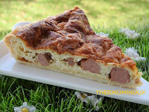 TARTE A LA SAUCISSE SE STRASBOURG  (thermomix)