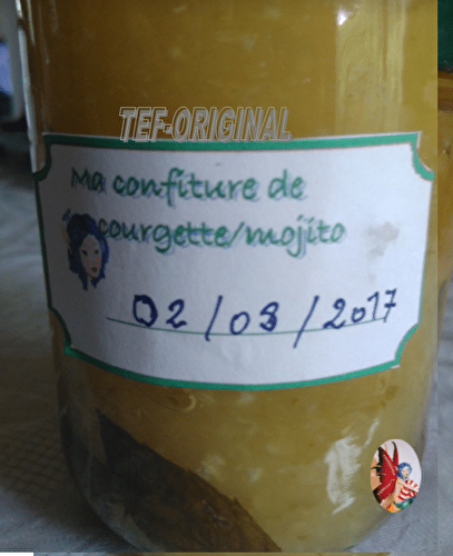 CONFITURE COURGETTE SAVEUR MOJITO