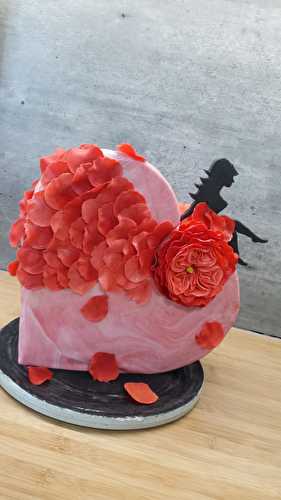 Gâteau coeur froufrou très girly