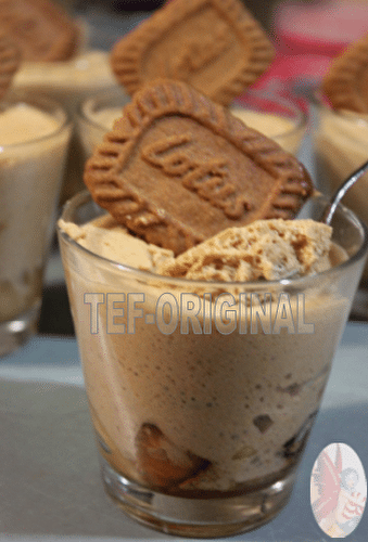 MOUSSE SPÉCULOOS COMME UN NUAGE SUR POMME CARAMÉLISEE