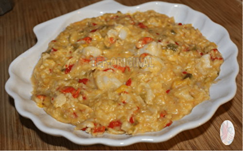 Risotto cremeux aux poivrons et noix de saint Jacques