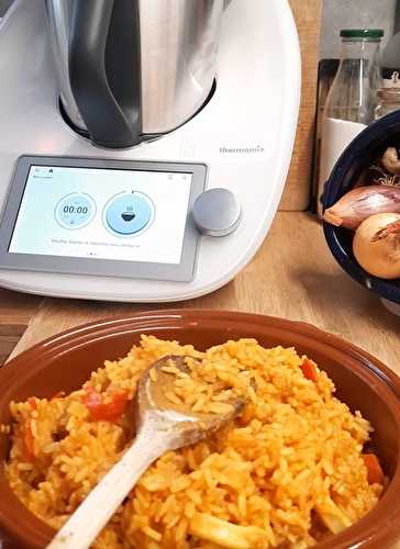 Riz a la tomate et encornets au tm6 avec le mode rice cooker