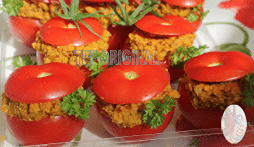 TOMATES FARCIES LENTILLES CORAIL ET QUINOA