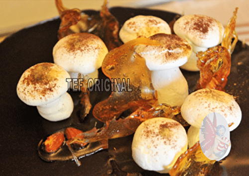 Meringue suisse au thermomix des champignons en meringue