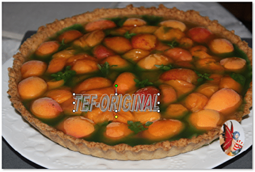 TARTE ABRICOTS LÉGÈRE A LA GELÉE DE BASILIC