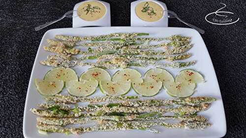 Asperges sauvages panées au panko et sa mayonnaise aux saveurs asiatiques