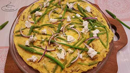 Frittata aux asperges sauvages et à la ricotta