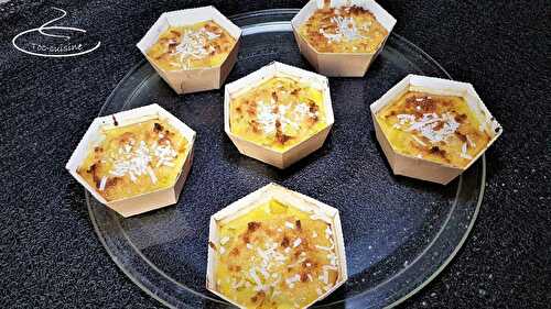 Gratins d'ananas à la noix de coco et rhum