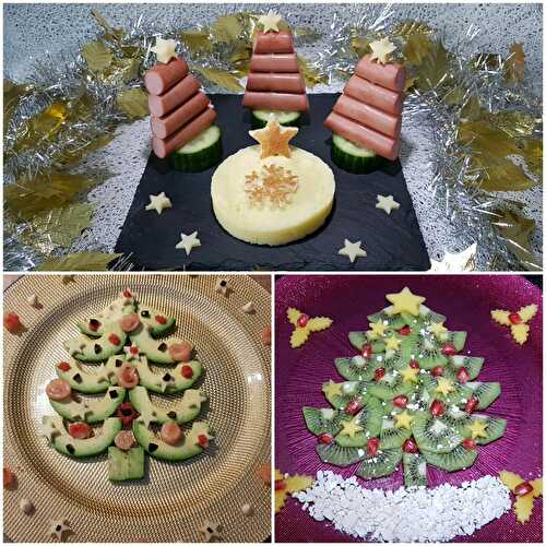 Le menu des fêtes des mini-pousses : La forêt enchantée de sapins  du Père Noël - toc-cuisine.fr