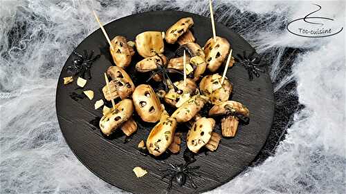 Poêlée de champignons "tête de mort" pour Halloween - toc-cuisine.fr