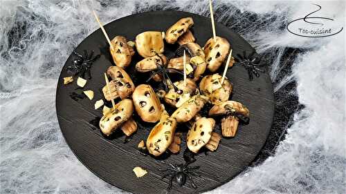 Poêlée de champignons "tête de mort" pour Halloween