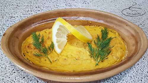 Terrine de la mer de Saint-Jacques et morue au curcuma.